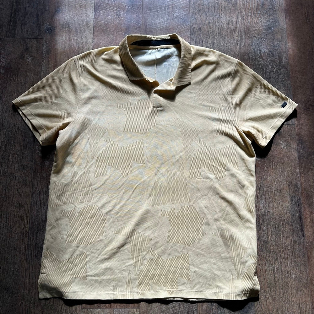 Men's Nike Dri-FIT Beige Standard Fit Polo Shirt XL